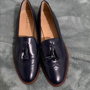 Talbots Dark Blue Tassel Loafers